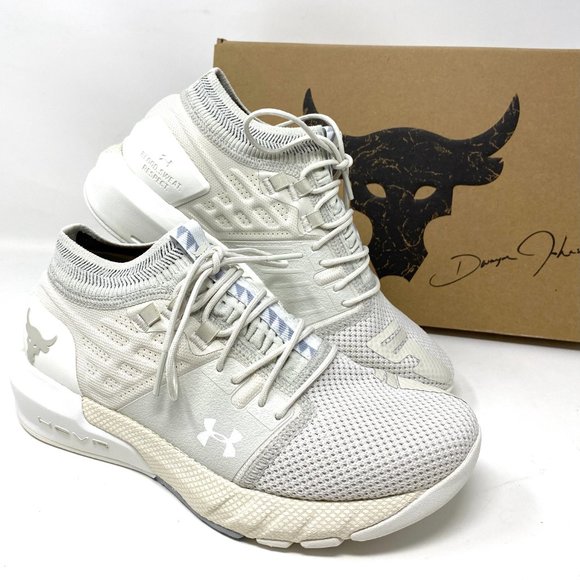 🌸Sale🌸 Under Armour UA Project Rock2 Mesh White Sneaker Women’s 3022398-103 - Picture 9 of 10